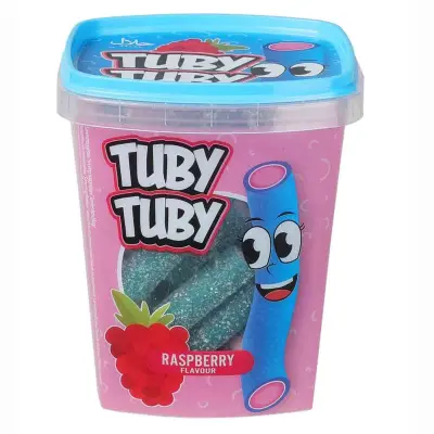 Bonbons tubes Tuby Tuby fraise ou framboise